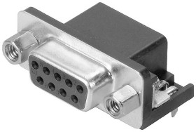 Weidmüller D-SUB F6.3 T09HB 3.2B4 TY BK 2706970000 Złącze żeńskie D-Sub 90 ° Ilość styków: 9 lutowane 90 szt.