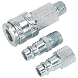 Sealey ACH60 Air Tool Coupling Kit 1/4&quot;BSP High Flow