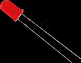 5003R1D-EHC-B LED 5mm, wired, red, 350 mcd, 60°