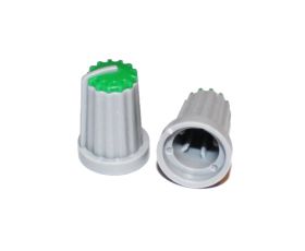 Gałka potencjometru szara GS14 -ZIELONA (2szt)