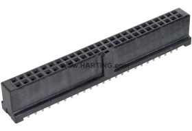 Listwa stykowa PCB 50-pinowe 09195 raster: 2.54 mm Prosty 2-rzędowe HARTING Do montażu na płytce drukowanej1000 V W