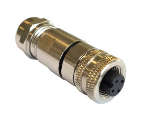 Złącze wielostykowe przemysłowe 8-pinowe M12, panelowe Gniazdo Bulgin