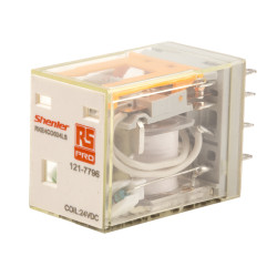 Przekaźnik mocy 24V dc 4PDT RS PRO 150W, Wciskane Wciskane