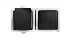 Tekno Łącznik Świecznikowy + Gniazdo Z Ochroną Styków Śrubowe 10Ax/16A 250V...