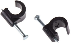 Spinka do kabli Obejma do kabla TV, 8mm, materiał: PE, 9.9 x 26.6 x 12.9mm, RS PRO