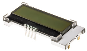 Wyświetlacz monochromatyczny LCD, , Alfanumeryczny, podświetlanie LED, Midas