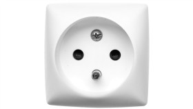 Oteo Gniazdo Pojedyncze Z/U 16A Z Przesłonami Białe 086127