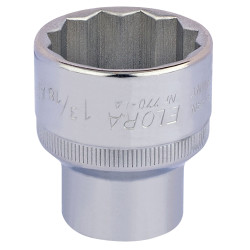 Elora 24509 1.3/16&quot; 1/2&quot; Square Drive Bi-hexagon Socket
