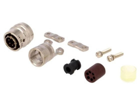 PT06E1006PSR23 Złącze okrągłe wtyk na przewód 6PIN męski lutowanie PT/451