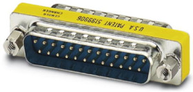 Gender changer, D-Sub plug, 25 pole to D-Sub plug, 25 pole, straight, 1652693