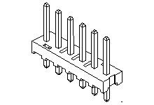 Szpila złącza płytki drukowanej 8-pinowe raster: 3.96mm -rzędowe Molex Przewlekany