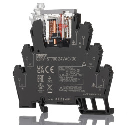 Przekaźnik interfejsowy elektromechaniczny 24V ac/dc Omron SPDT 250V ac 6A Szyna DIN bieguny 1 Elektromechanika Śruba