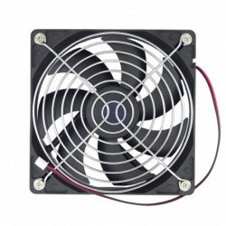 Wentylator 120x120 12V + grill + śrubki wtyk 2pin