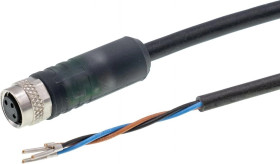 VK500275 Kabel połączeniowy, 5 m, gniazdo M8 3-stykowe proste, wolny koniec kabla, PUR (poliuretan)