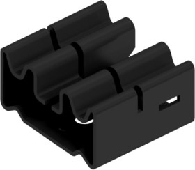 Clip-on heatsink, (L x W x H) 19 x 22 x 11.1 mm, 23.7 K/W, black anodized, 10006516
