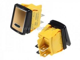 Przeł. stabilny żółty 30A/250V; IP67; gold