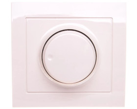 KIER Ściemniacz przyciskowo-obrotowy /żarowy i halogenowy/ beżowy ŁP-8W/01