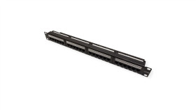 19 Patch Panel Mpp24, 1 Hu, Cat.6A (Klasa Ea) (Iso/Iec), 24 Porty, Czarny Ral...