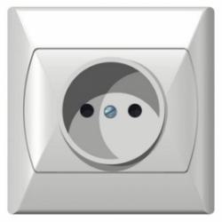 Akcent, gniazdko pojedyncze, bez uziemienia,