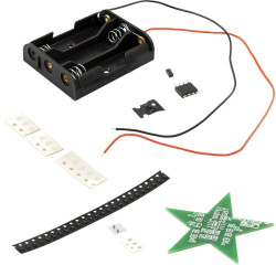 LED Christmas star soldering kit - DIY electronics kit for a star with red lighting effect - ideal for MINT learning, Christmas