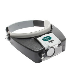 Lupa nagłowna x1.8, x2.6, x5.8 z podświetleniem, MA-016 Proskit