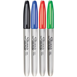Sharpie&#xAE; 1985858 Fine Tip Permanent Marker Assorted (Pack 4)
