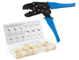 Zestaw Praska do konektorów + zestaw końcówek 450szt. KNZ-ZBAK6-BOX450