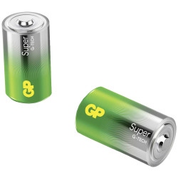 GP 03013AETA-S2 Super D Batteries 1.5V 2pk High-Power Leak-Proof Design