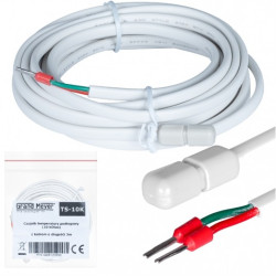 Czujnik temperatury NTC 3m współpracuje z termostatami serii MST, HW, W, SN, SMM. GRAND MEYER