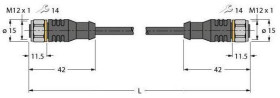 Turck 6935850 Złącze konfekcjonowane czujnika/aktuatora RKCV12T-20-RKCV12T/TFW, piny: 12, 20 m, 1 szt.