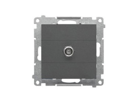 SIMON 55 Gniazdo antenowe typu „F” pojedynczy grafitowy mat TASF1.01/116 KONTAKT SIMON