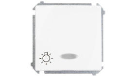 Simon Basic Przycisk /Światło/ Z Podświetleniem, Szybkozłącza, Biały Bms1l.01/11