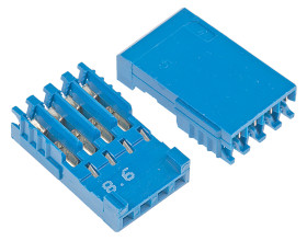 Obudowa złącza 4-pinowe -rzędowe raster: 2.54mm TE Connectivity Żeński Montaż na kablu AMPMODU HE14 Gniazdo wtykowe