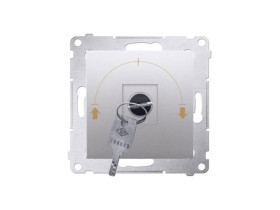 SIMON 54 Wyłącznik żaluzjowy na kluczyk srebrny mat 3 pozycyjny I-0-II DWZK.01/43 KONTAKT SIMON