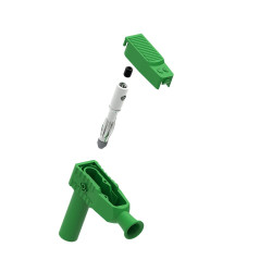 Adapter z wtykiem bananowym Męski Śruba Zielony 20A Electro PJP rozmiar 4 mm
