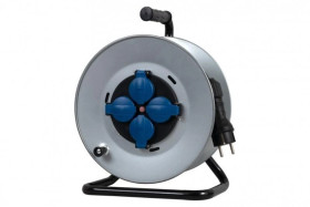 Przedłużacz na bębnie metalowym MIDI-290 4x230V OW 3x1,5 z termikiem /25m/