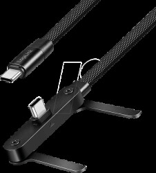 CU0450 Sync and charging cable, USB-C -> C, 1.5 m, black flat ribbon ca