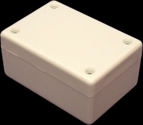 ABS enclosure, (L x W x H) 81 x 56 x 28 mm, light gray (RAL 7035), IP54, 1594BGY
