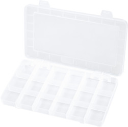 Box, 18 fan, transparent, (L x W x D) 195 x 120 x 20 mm, BYB-7-30L0026