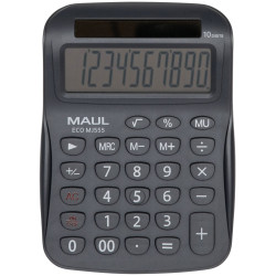 Maul 7263584 Eco Mj 555 Desk Calculator Grey 10 Digit Solar 110X154X27mm