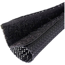 Quadrios 25CA483 Braided hose Black PET 33 to 50 mm Sold per metre