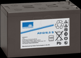 A512/6,5 S Lead-acid rechargeable battery, 12 volt, 6.5 Ah, 151.0x65.5x94.5