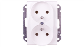 Sedna Gniazdo Podwójne Z/U 16A Kremowe Sdn2800923