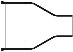 Prosty, materiał: Poliolefina LFH, 25mm,TE Connectivity