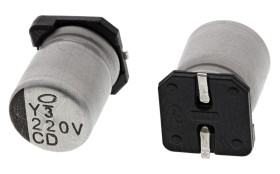 Kondensator 220μF 35V dc SMD Nichicon 8 (Dia.) x 10mm