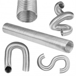 Rura wentylacyjna aluminiowa, spiralna fi:100mm długość ok. 3m airRoxy 03-006a