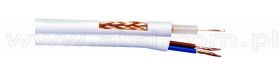 Kabel koncentryczny YAp RG59 + 2 żyły zasilające/sterujące 1mm2; 100m