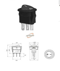 PRZEŁĄCZNIK OKRĄGŁY MINI SMRS102-2 ON-ON MKO MINI