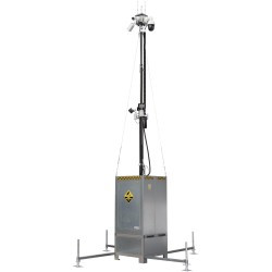 Mobilna wieża do zdalnego wideomonitoringu CCTV iCAM-TOWER 5MQ3-BACK