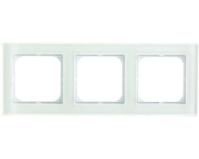 SONATA Ramka potrójna białe szkło R-3RG/31